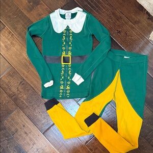 Hanna Andersson Green and Yellow Elf Costume Set